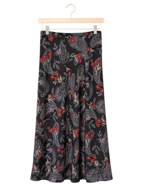 Womens‎ VTG Y2K 90s Floral Skirt Large Dark Fairy Grunge Floral Whimsigoth Midi
